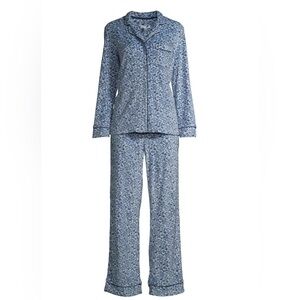 Secret Treasures Navy Blue Brocade Print Women’s Pajama Set so soft
